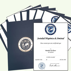 10 HONOR CERTIFICATES WITH SHA & AATSP SEALS, 10 BLUE COVERS