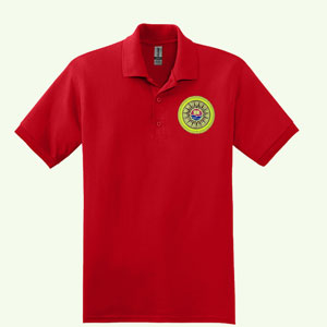 ADVISOR POLO IN RED WITH FULL COLOR SHH EMBROIDERED LOGO