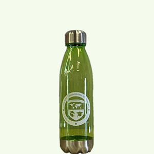 TRANSLUCENT GREEN 24 OZ. WATER BOTTLE WITH SHH LOGO IN WHITE